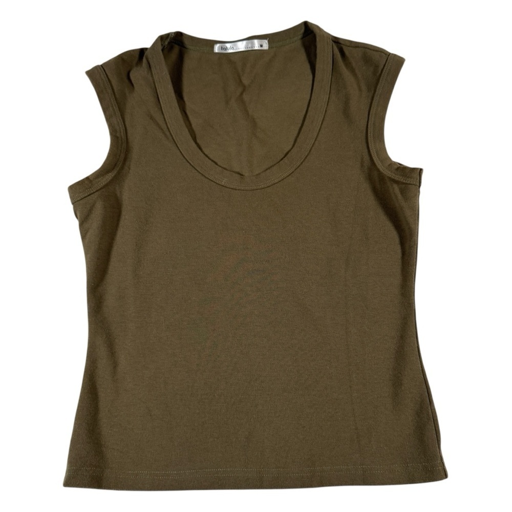 Vintage Y2K Talula Olive Green Scoop Neck Tank Top